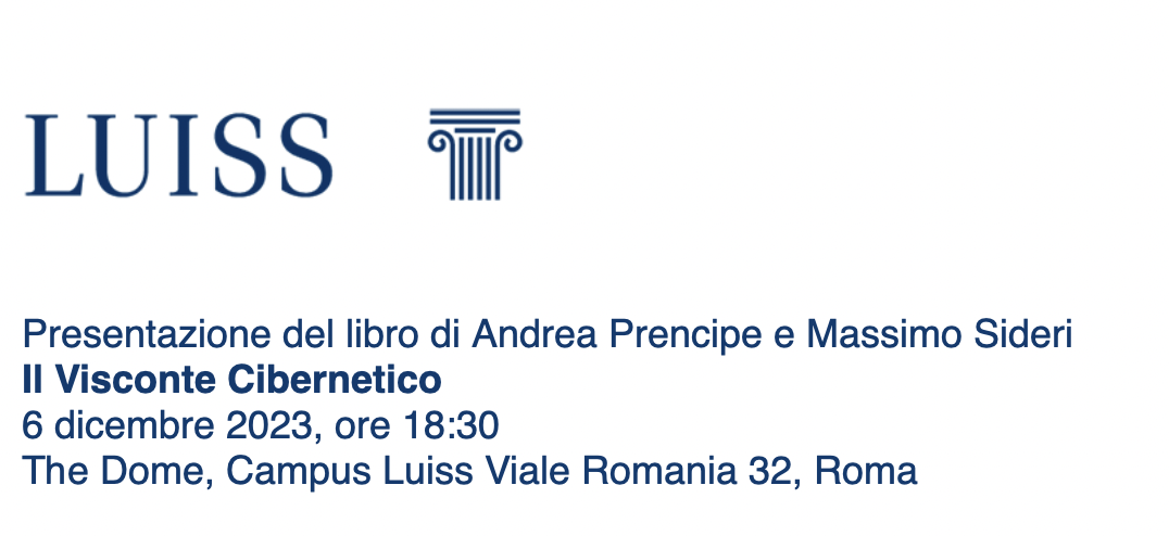 Presentazione del libro: "Il Visconte Cibernetico. Italo Calvino e il sogno dell'intelligenza artificiale"